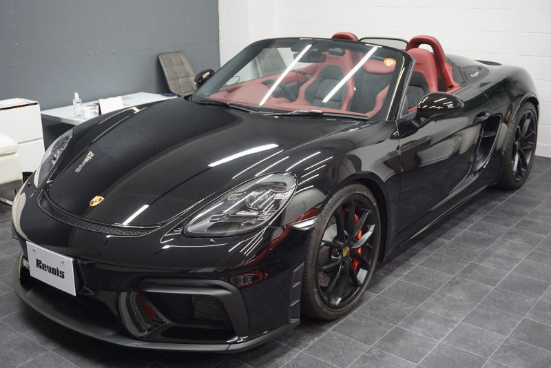 ポルシェ 718スパイダー Boxster Spyder  6MT スパイダークラシックインテリア LEDヘッドライト ブラック 中古車 中古車