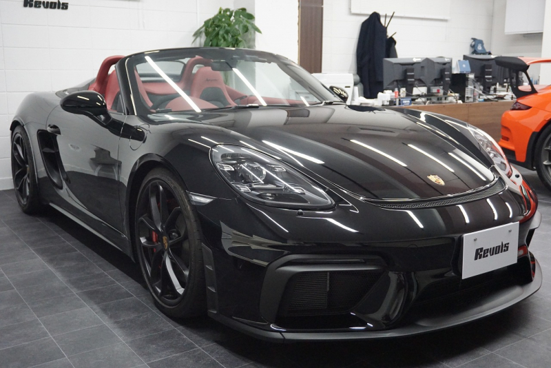 ポルシェ 718スパイダー Boxster Spyder  6MT スパイダークラシックインテリア LEDヘッドライト ブラック 中古車 中古車