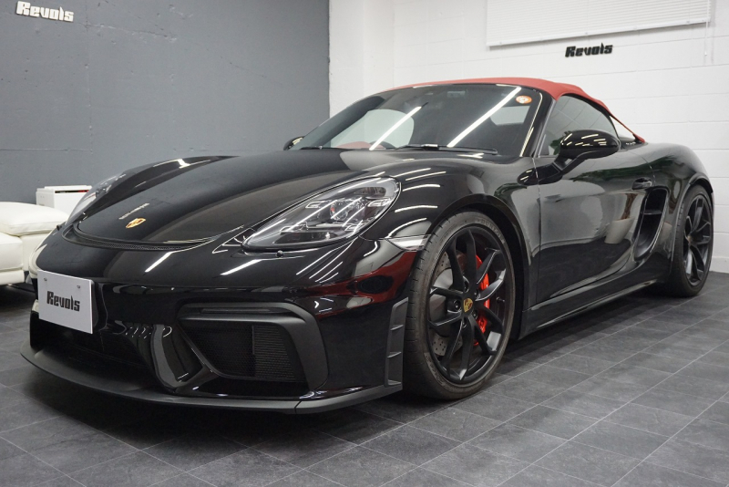 ポルシェ 718スパイダー Boxster Spyder  6MT スパイダークラシックインテリア LEDヘッドライト ブラック 中古車 中古車