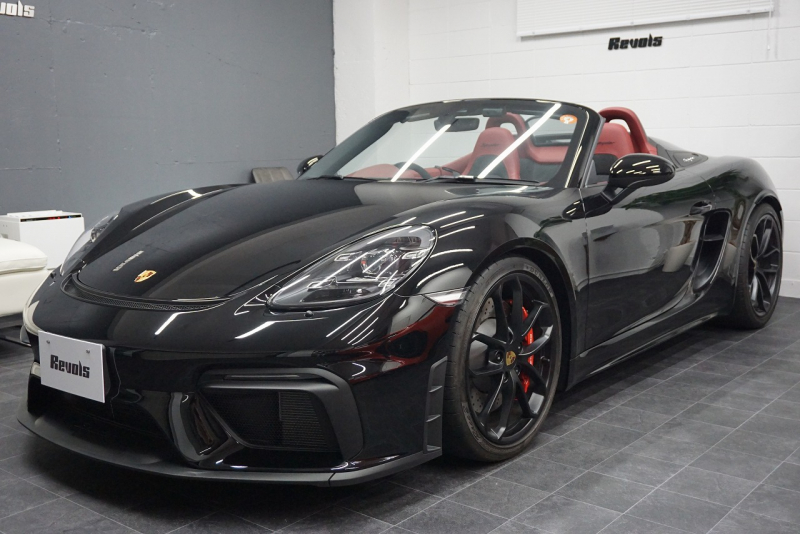ポルシェ 718スパイダー Boxster Spyder  6MT スパイダークラシックインテリア LEDヘッドライト ブラック 中古車 中古車