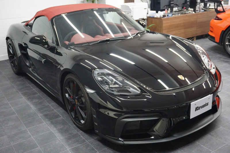 ポルシェ 718スパイダー Boxster Spyder  6MT スパイダークラシックインテリア LEDヘッドライト ブラック 中古車 中古車
