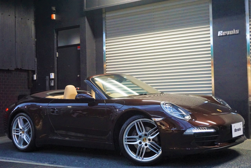 ポルシェ 911(Type991.1) Carrera Cabriolet スポーツエグゾースト オールレザーインテリア スポーツデザイン20ホイール マホガニーメタリック 中古車