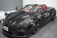 ポルシェ 718スパイダー Boxster Spyder  6MT スパイダークラシックインテリア LEDヘッドライト ブラック 中古車 中古車