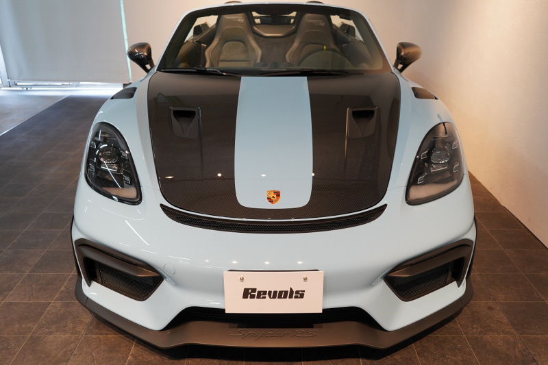 ポルシェ 718スパイダー RS PDK OP605 ガルフブルー ヴァイザッハPKG クロノPKG PCCB Fリフト レザーインテリア 中古車 中古車