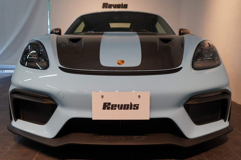 ポルシェ 718スパイダー RS PDK OP605 ガルフブルー ヴァイザッハPKG クロノPKG PCCB Fリフト レザーインテリア 中古車 中古車