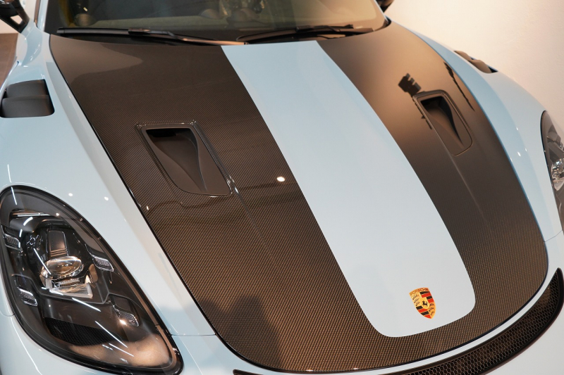 ポルシェ 718スパイダー RS PDK OP605 ガルフブルー ヴァイザッハPKG クロノPKG PCCB Fリフト レザーインテリア 中古車 中古車