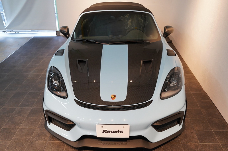 ポルシェ 718スパイダー RS PDK OP605 ガルフブルー ヴァイザッハPKG クロノPKG PCCB Fリフト レザーインテリア 中古車 中古車