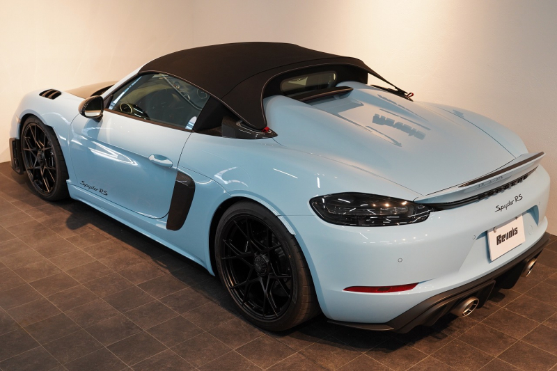 ポルシェ 718スパイダー RS PDK OP605 ガルフブルー ヴァイザッハPKG クロノPKG PCCB Fリフト レザーインテリア 中古車 中古車