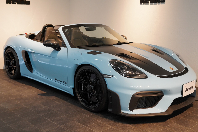 ポルシェ 718スパイダー RS PDK OP605 ガルフブルー ヴァイザッハPKG クロノPKG PCCB Fリフト レザーインテリア 中古車 中古車