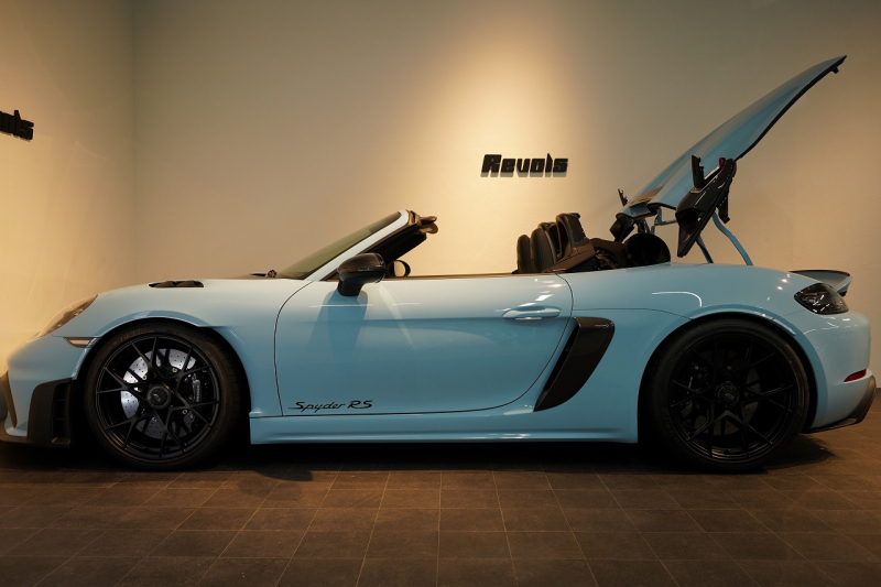 ポルシェ 718スパイダー RS PDK OP605 ガルフブルー ヴァイザッハPKG クロノPKG PCCB Fリフト レザーインテリア 中古車 中古車