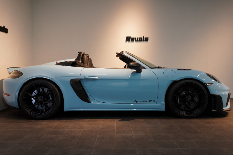ポルシェ 718スパイダー RS PDK OP605 ガルフブルー ヴァイザッハPKG クロノPKG PCCB Fリフト レザーインテリア 中古車 中古車