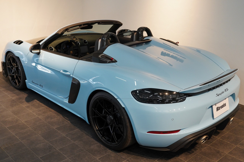 ポルシェ 718スパイダー RS PDK OP605 ガルフブルー ヴァイザッハPKG クロノPKG PCCB Fリフト レザーインテリア 中古車 中古車