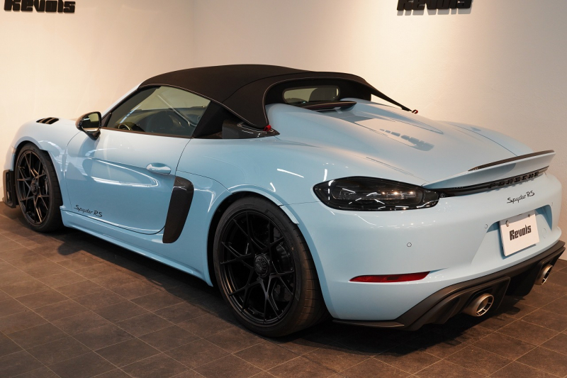 ポルシェ 718スパイダー RS PDK OP605 ガルフブルー ヴァイザッハPKG クロノPKG PCCB Fリフト レザーインテリア 中古車 中古車