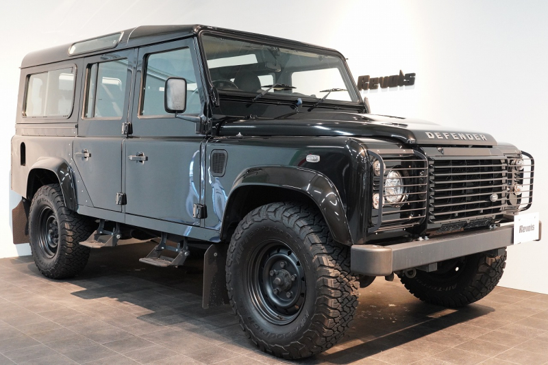 ランドローバー ディフェンダー 110 XS AT換装 純正LEDヘッドランプ 純正サイドステップ サントリーニブラック 中古車