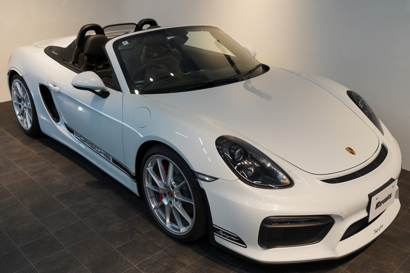 ポルシェ ボクスター(Type981) Spyder 6MT カーボンインテリア カーボンフルバケットシート キャララホワイトメタリック 中古車 中古車