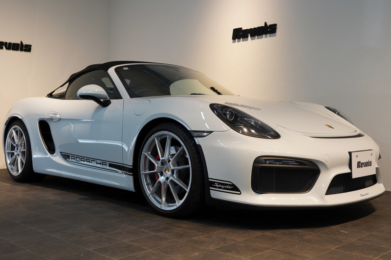 ポルシェ ボクスター(Type981) Spyder 6MT カーボンインテリア カーボンフルバケットシート キャララホワイトメタリック 中古車 中古車