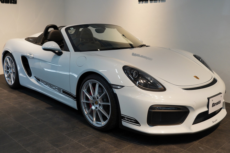 ポルシェ ボクスター(Type981) Spyder 6MT カーボンインテリア カーボンフルバケットシート キャララホワイトメタリック 中古車 中古車