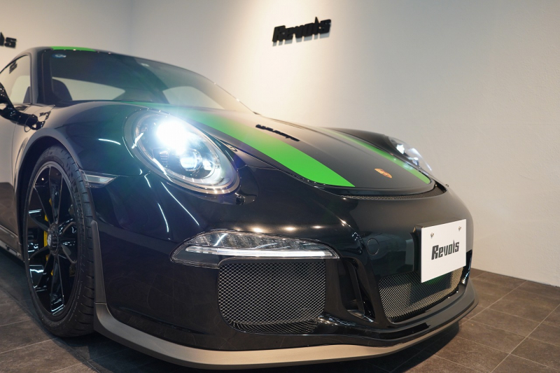 ポルシェ 911(Type991.1) 911R 世界限定車991台 LEDヘッド Fリフト スポーツクロノ ブラック×ブラウンレザーインテリア カスタムカラーブラック（日本1台）  中古車