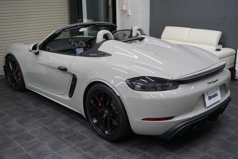 ポルシェ 718スパイダー Spyder  6MT クレヨン  LEDヘッドライト レザーインテリア カーボンインテリア  中古車
