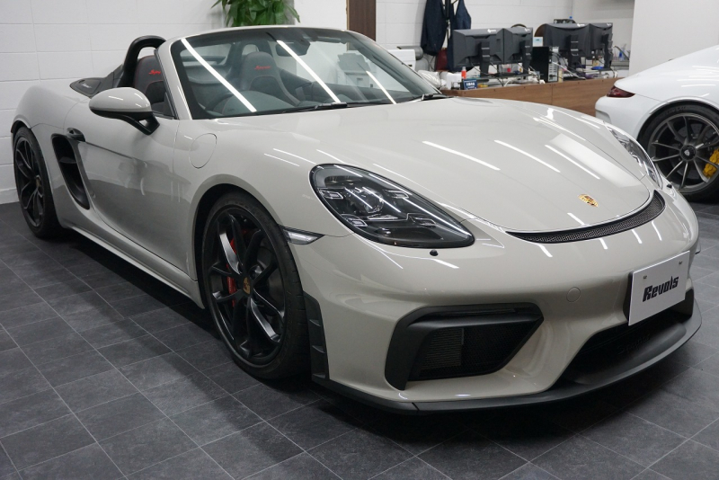 ポルシェ 718スパイダー Spyder  6MT クレヨン  LEDヘッドライト レザーインテリア カーボンインテリア  中古車