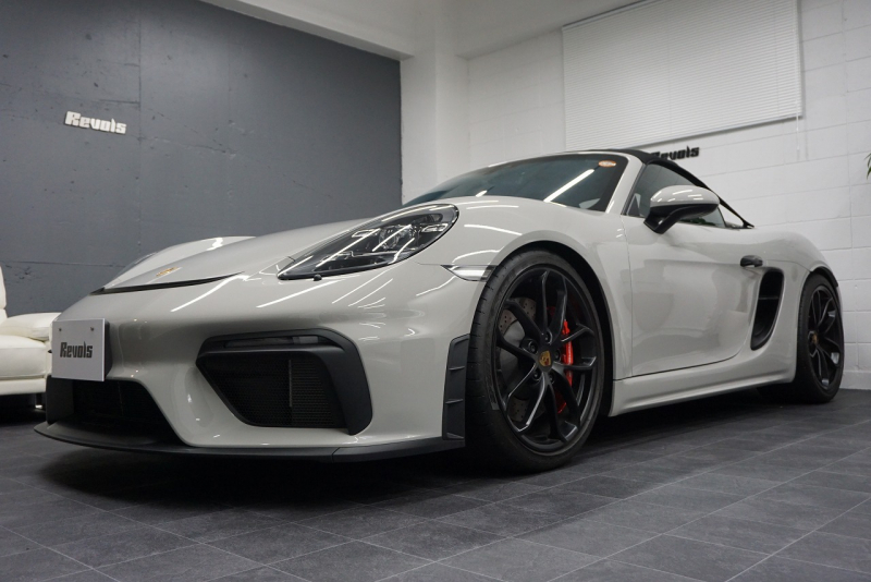 ポルシェ 718スパイダー Spyder  6MT クレヨン  LEDヘッドライト レザーインテリア カーボンインテリア  中古車