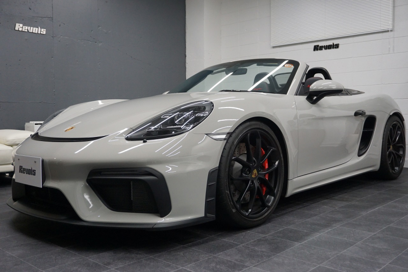 ポルシェ 718スパイダー Spyder  6MT クレヨン  LEDヘッドライト レザーインテリア カーボンインテリア  中古車