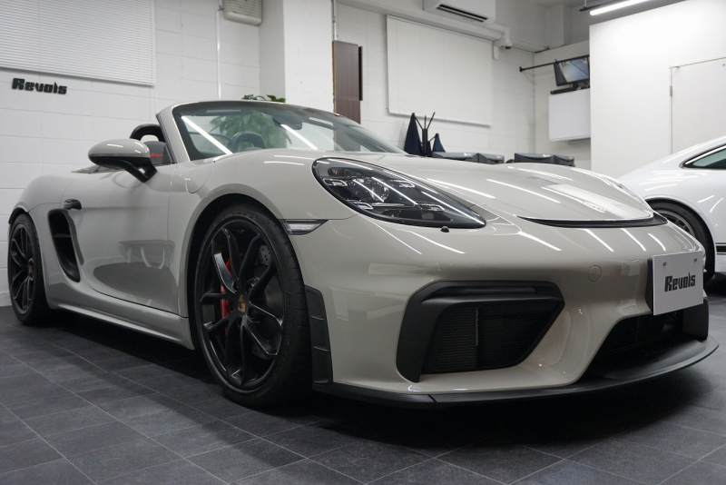 ポルシェ 718スパイダー Spyder  6MT クレヨン  LEDヘッドライト レザーインテリア カーボンインテリア  中古車