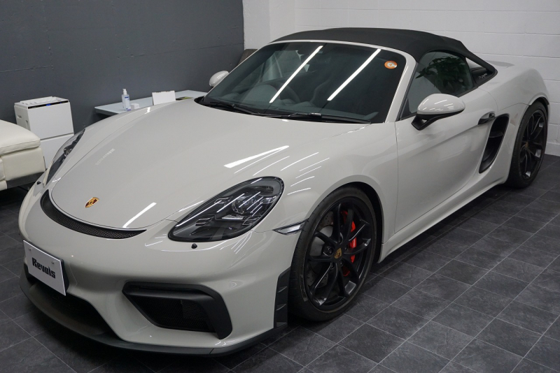 ポルシェ 718スパイダー Spyder  6MT クレヨン  LEDヘッドライト レザーインテリア カーボンインテリア  中古車