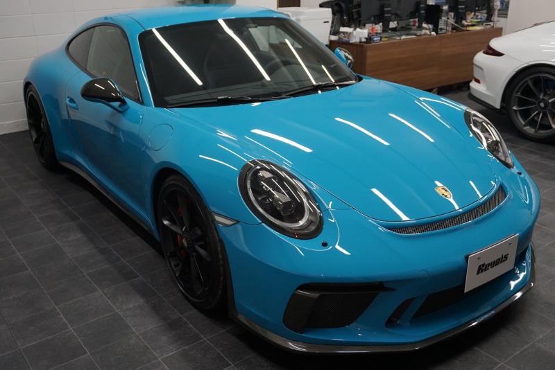 ポルシェ 911(Type991.2) 911GT3 （991.2）Touring Package スポーツクロノ Fリフト  オールレザーINT マイアミブルー OP3,666,000 中古車 中古車