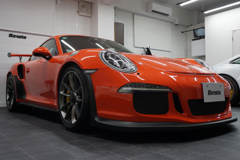 ポルシェ 911(Type991.1) GT3RS LEDヘッドライト PCCB フロントリフト スポーツクロノ ラバオレンジ OP416.6  中古車