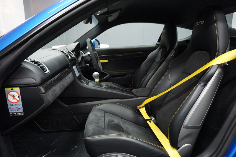 ポルシェ ケイマン GT4 PCCB アダプティブスポーツシート オールレザー＆コントラストステッチ サファイアブルー  中古車