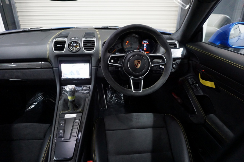 ポルシェ ケイマン GT4 PCCB アダプティブスポーツシート オールレザー＆コントラストステッチ サファイアブルー  中古車