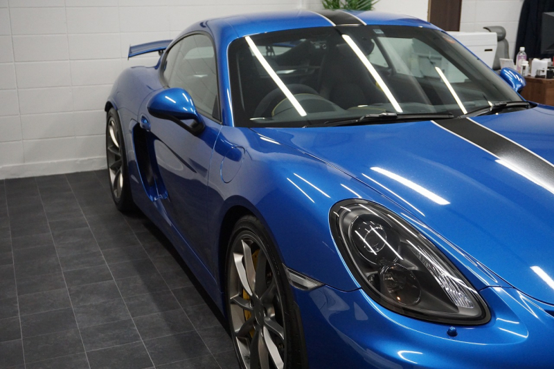 ポルシェ ケイマン GT4 PCCB アダプティブスポーツシート オールレザー＆コントラストステッチ サファイアブルー  中古車