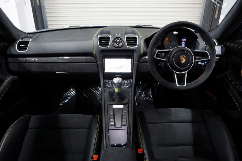 ポルシェ ケイマン GT4 PCCB アダプティブスポーツシート オールレザー＆コントラストステッチ サファイアブルー  中古車