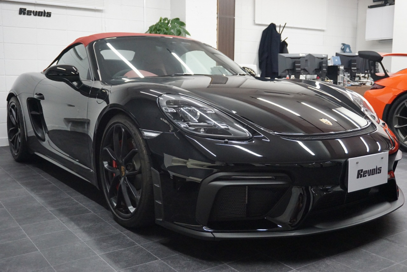 ポルシェ 718スパイダー Boxster Spyder  6MT スパイダークラシックインテリア LEDヘッドライト ブラック 中古車 中古車