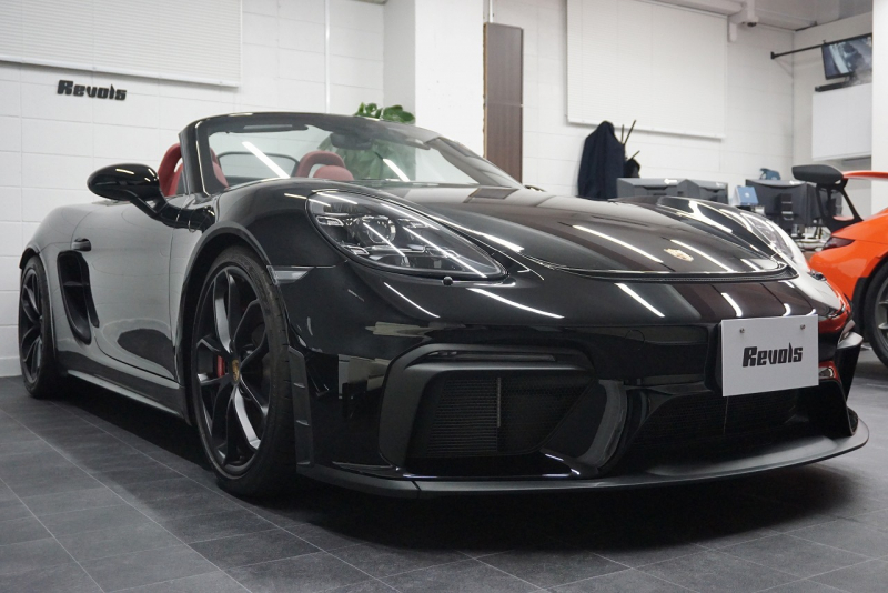 ポルシェ 718スパイダー Boxster Spyder  6MT スパイダークラシックインテリア LEDヘッドライト ブラック 中古車 中古車