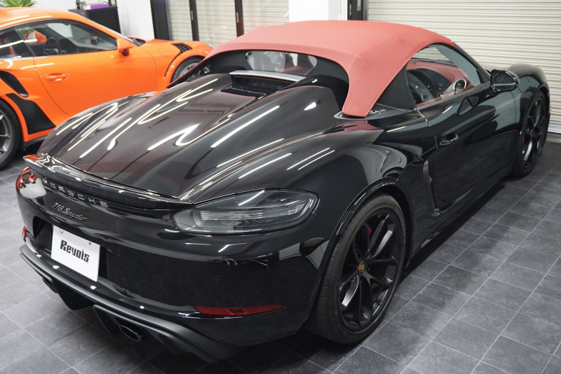 ポルシェ 718スパイダー Boxster Spyder  6MT スパイダークラシックインテリア LEDヘッドライト ブラック 中古車 中古車