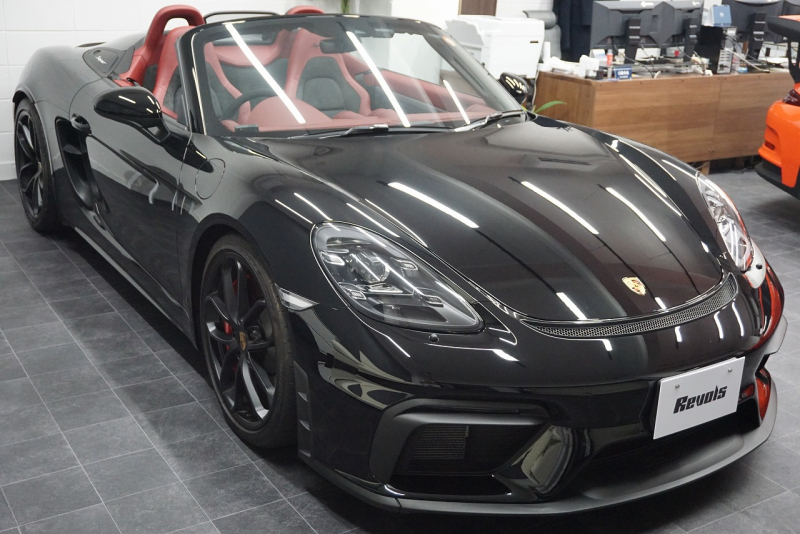 ポルシェ 718スパイダー Boxster Spyder  6MT スパイダークラシックインテリア LEDヘッドライト ブラック 中古車 中古車