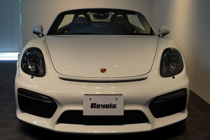 ポルシェ ボクスター Spyder PCCB アダプティブスポーツシート  オールレザー×イエローステッチ キャララホワイトメタリック  中古車