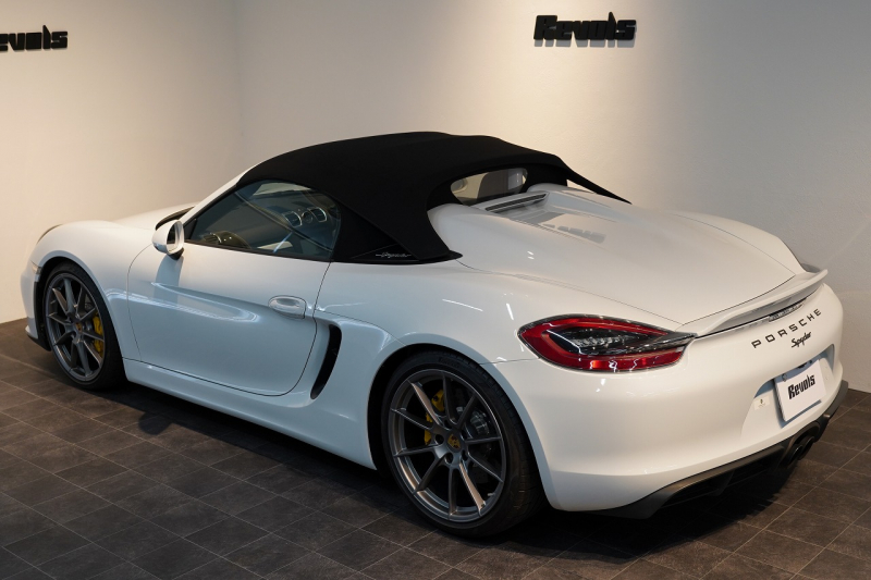 ポルシェ ボクスター Spyder PCCB アダプティブスポーツシート  オールレザー×イエローステッチ キャララホワイトメタリック  中古車