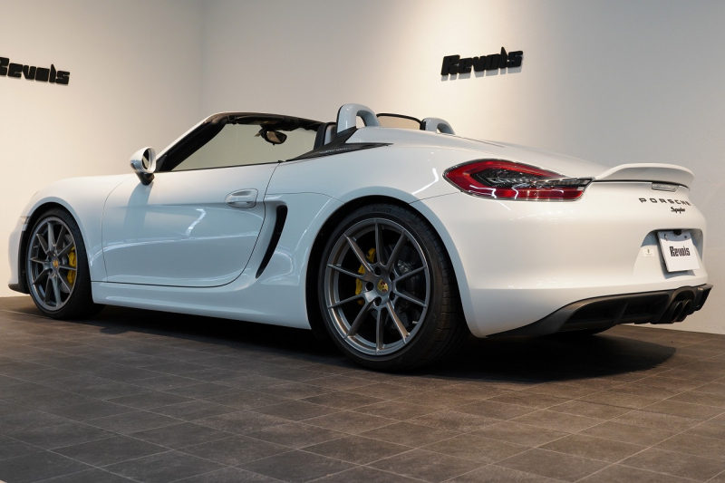 ポルシェ ボクスター Spyder PCCB アダプティブスポーツシート  オールレザー×イエローステッチ キャララホワイトメタリック  中古車