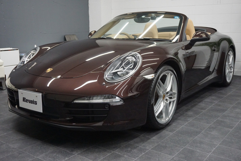 ポルシェ 911(Type991.1) Carrera Cabriolet スポーツエグゾースト オールレザーインテリア スポーツデザイン20ホイール マホガニーメタリック  中古車