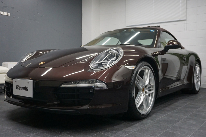 ポルシェ 911(Type991.1) Carrera Cabriolet スポーツエグゾースト オールレザーインテリア スポーツデザイン20ホイール マホガニーメタリック  中古車