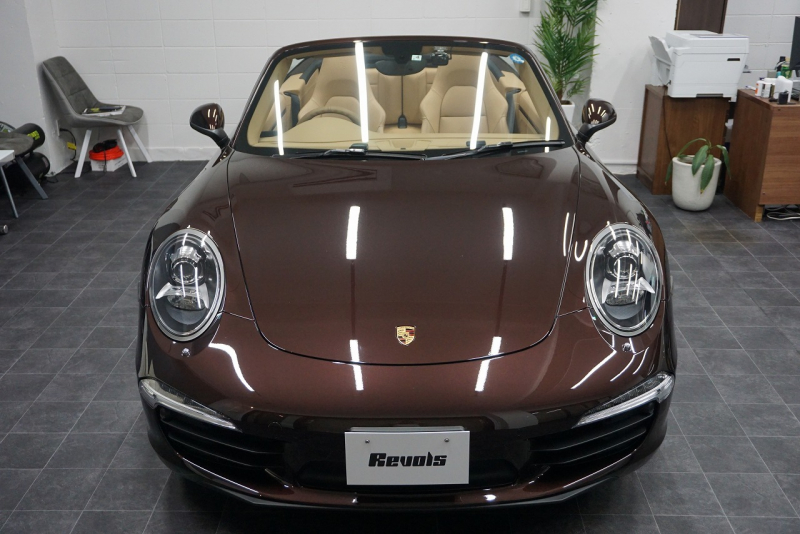 ポルシェ 911(Type991.1) Carrera Cabriolet スポーツエグゾースト オールレザーインテリア スポーツデザイン20ホイール マホガニーメタリック  中古車