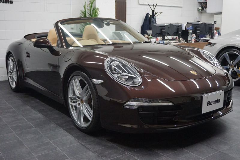 ポルシェ 911(Type991.1) Carrera Cabriolet スポーツエグゾースト オールレザーインテリア スポーツデザイン20ホイール マホガニーメタリック  中古車