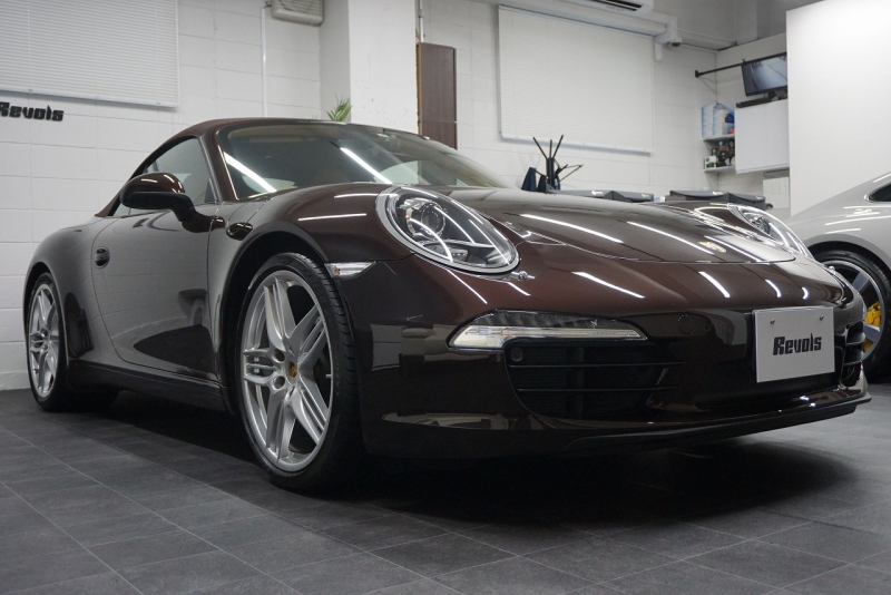 ポルシェ 911(Type991.1) Carrera Cabriolet スポーツエグゾースト オールレザーインテリア スポーツデザイン20ホイール マホガニーメタリック  中古車