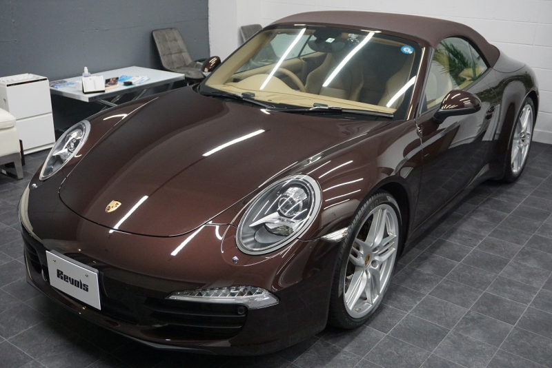 ポルシェ 911(Type991.1) Carrera Cabriolet スポーツエグゾースト オールレザーインテリア スポーツデザイン20ホイール マホガニーメタリック  中古車