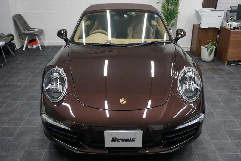 ポルシェ 911(Type991.1) Carrera Cabriolet スポーツエグゾースト オールレザーインテリア スポーツデザイン20ホイール マホガニーメタリック  中古車