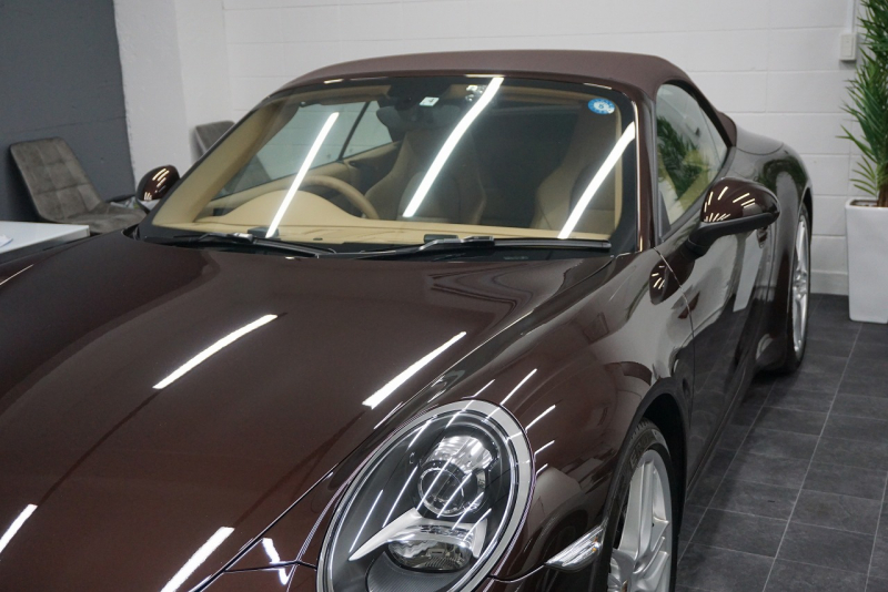 ポルシェ 911(Type991.1) Carrera Cabriolet スポーツエグゾースト オールレザーインテリア スポーツデザイン20ホイール マホガニーメタリック  中古車