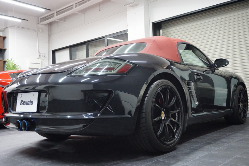 ポルシェ ボクスター BOXSTER（Type987） 正規ディーラー5MT パワークラフトマフラー ADVAN RACING19AW 社外2DINナビ・Bカメラ・HDMI 中古車 中古車